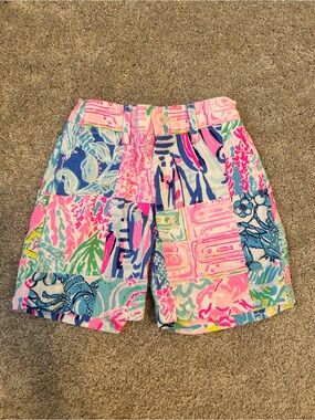 Lilly Pulitzer Boy Beaumont Shorts in the rare "Pop Up Summer Remix Patch" print